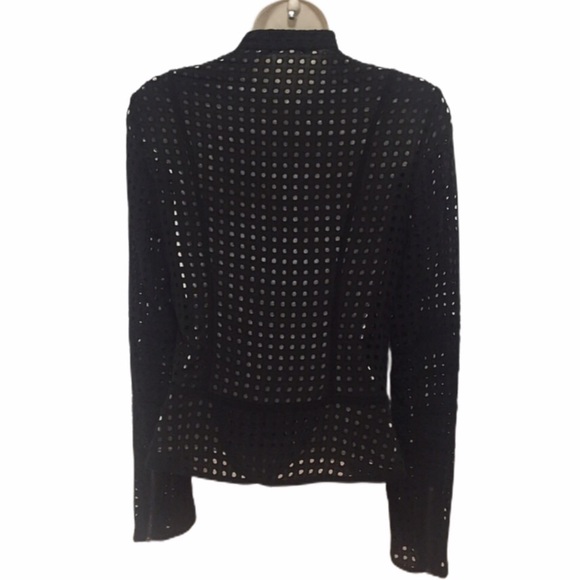 Search for Sanity Black Eyelet Moto Jacket - Picture 5 of 8